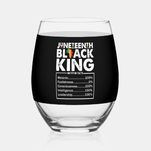 Verre À Vin Sans Pied Informations nutritionnelles Juneteenth Black King
