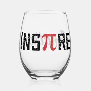 Verre À Vin Sans Pied Jour InsPire personnalisé Joyeux jour de Pi Math