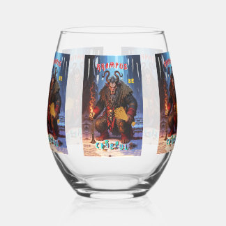 Verre À Vin Sans Pied Krampus Soyez prudent