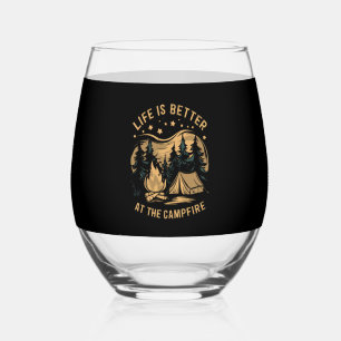 Verre À Vin Sans Pied La vie est meilleure au camping-car Campfire