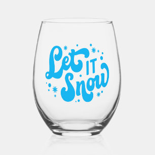 Verre À Vin Sans Pied Laisser neiger hiver design