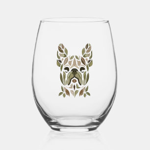 Verre À Vin Sans Pied L'art du chien de taureau français