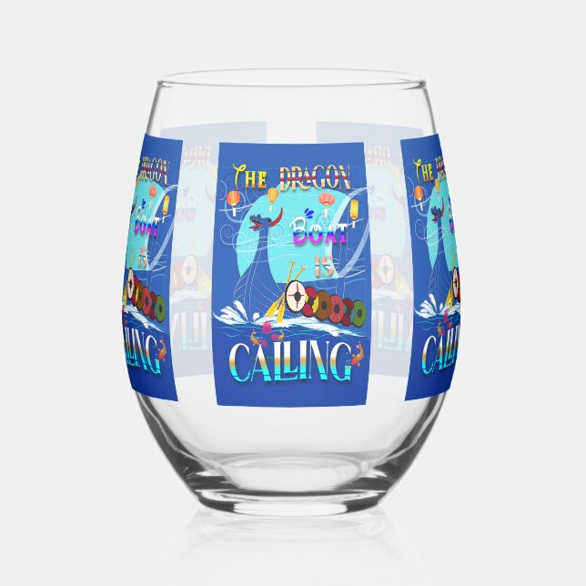 Verre À Vin Sans Pied Le Bateau Dragon Appelle (Gauche)