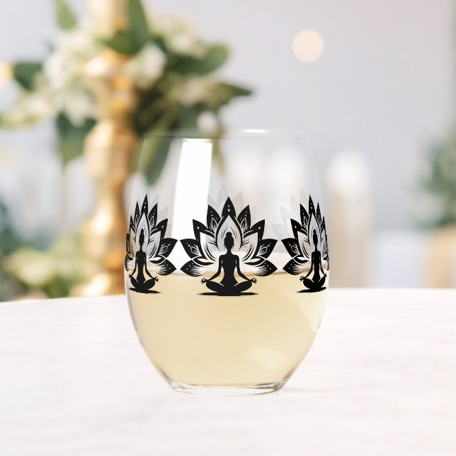 Verre À Vin Sans Pied L'humeur du yoga (Insitu (Mariage))