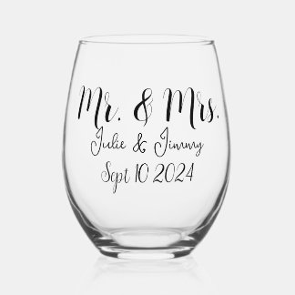 Verre À Vin Sans Pied Love Couple Red Heart Thème