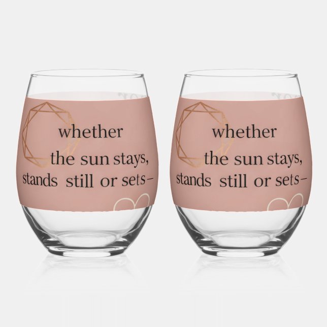 Verre À Vin Sans Pied Love & Intention Collection | Gratitude Remains™ A (Recto)