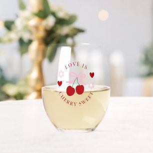 Verre À Vin Sans Pied Love Is Cherry Sweet Enterrement de Vie de Jeune F