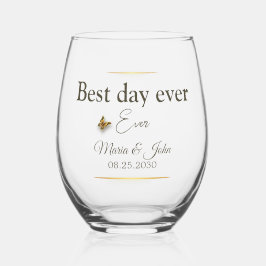 Verre À Vin Sans Pied Lunettes de mariage élégantes