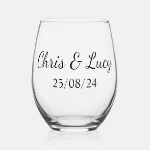 Verre À Vin Sans Pied lunettes mariages personnalisées
