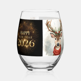 Verre À Vin Sans Pied Luxury black gold new year Wine glass