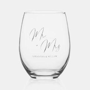Verre À Vin Sans Pied M. & Mme : Mariage personnalisé