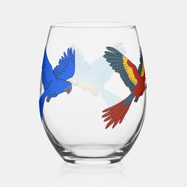 Verre À Vin Sans Pied Macaws (Droite)