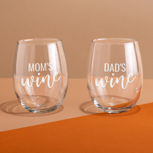 Verre À Vin Sans Pied Maman et les papas