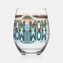 Verre À Vin Sans Pied Maman Wow Reflet Floral