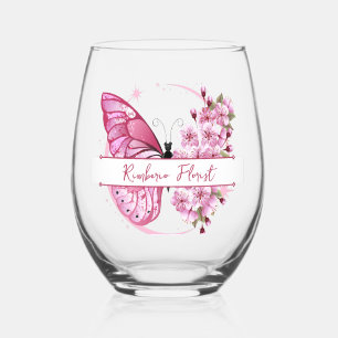 Verre À Vin Sans Pied Marchandises Pink Creative Cute Florist