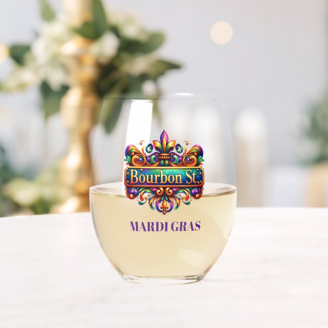 Verre À Vin Sans Pied Mardi Gras (Insitu (Mariage))
