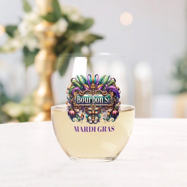 Verre À Vin Sans Pied Mardi Gras (Insitu (Mariage))