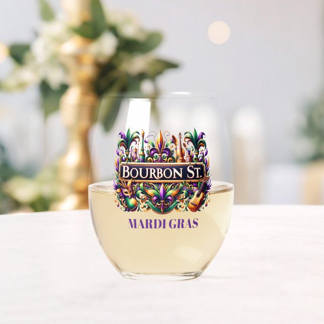 Verre À Vin Sans Pied Mardi Gras (Insitu (Mariage))
