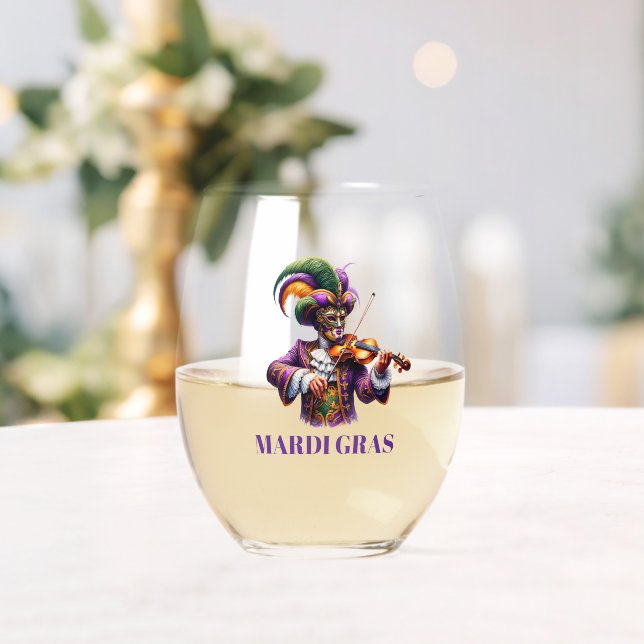 Verre À Vin Sans Pied Mardi Gras (Insitu (Mariage))