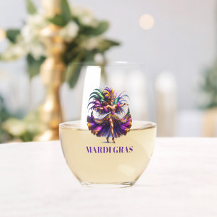 Verre À Vin Sans Pied Mardi Gras
