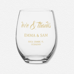 Verre À Vin Sans Pied Mariage blanc Lotus