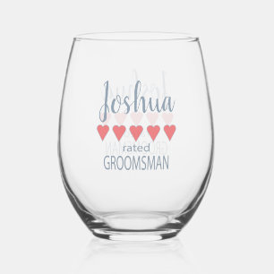 Verre À Vin Sans Pied Mariage et mariage 5 Coeur