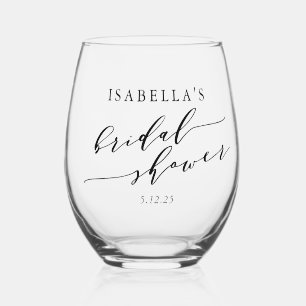 Verre À Vin Sans Pied Mariage Minimaliste Classique Écriture Personnalis