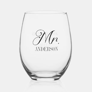 Verre À Vin Sans Pied Marié Réception de Mariage Personnalisée
