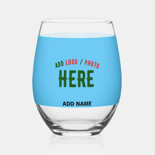 VERRE À VIN SANS PIED MARQUE VÉRIFIÉE SKY BLEU MODERNE ET MODERNE