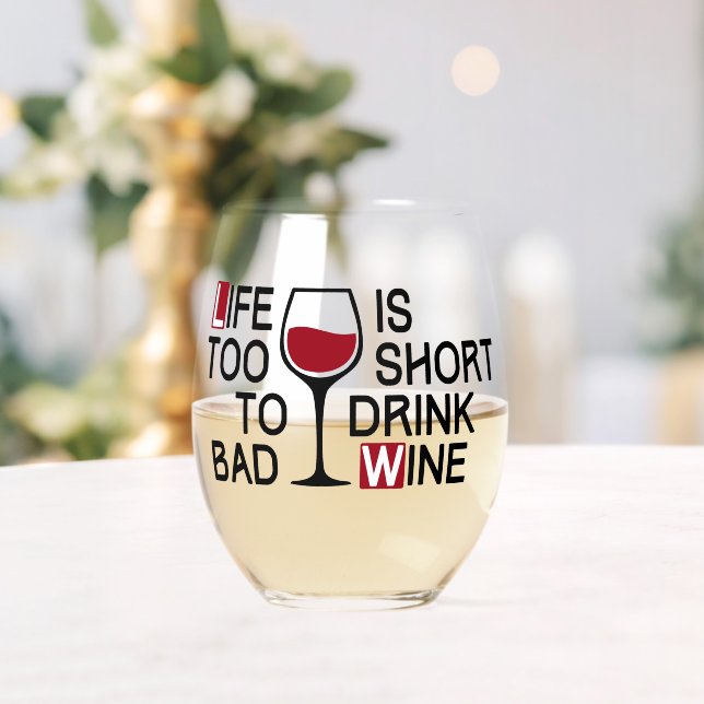 Verre À Vin Sans Pied Mauvais vin (Insitu (Mariage))