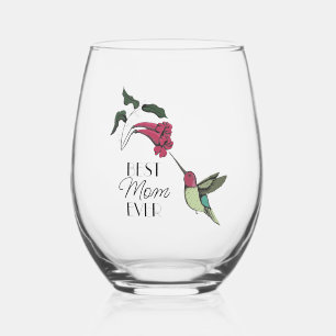 Verre À Vin Sans Pied Meilleure maman jamais colibri