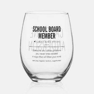 Verre À Vin Sans Pied Membre du conseil scolaire personnalisé Amusant