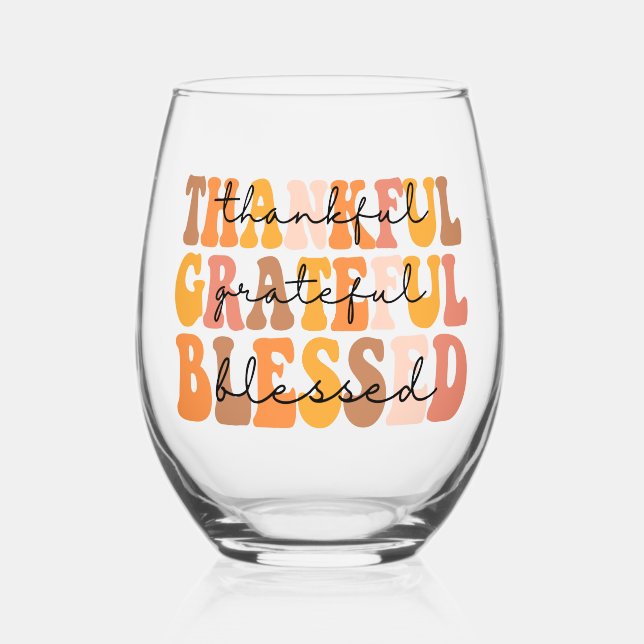 Verre À Vin Sans Pied Merci gracieux béni (Recto)