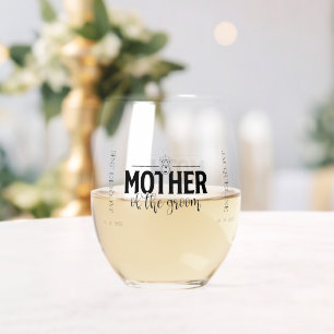 Verre À Vin Sans Pied Mère de la chambre à couler script personnalisé