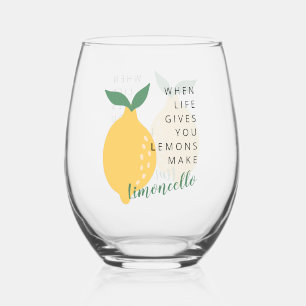 Verre À Vin Sans Pied Mignonne Quand La Vie Vous Donne Des Citrons Font 