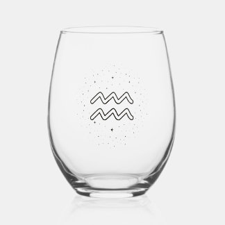 Verre à vin sans pied minimaliste Aquarius Zodiaqu