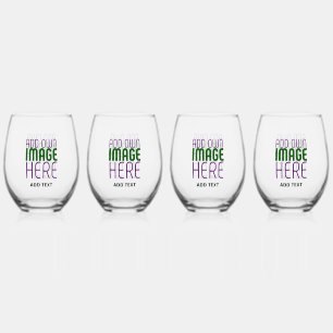 VERRE À VIN SANS PIED MODÈLE DE TEXTE D'IMAGE SIMPLE ET CLAIR MODERNE