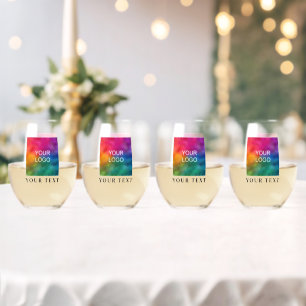 Verre À Vin Sans Pied Modèle promotionnel de téléchargement Logo de l'en