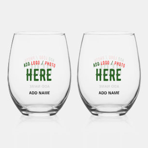 VERRE À VIN SANS PIED MODERNE MODERNE PERSONNALISABLE CLAIR VÉRIFIÉ