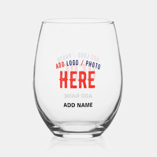 VERRE À VIN SANS PIED MODERNE MODERNE PERSONNALISABLE CLAIR VÉRIFIÉ