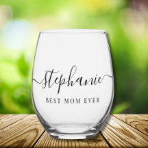 Monogramme de script personnalisé Meilleure Maman