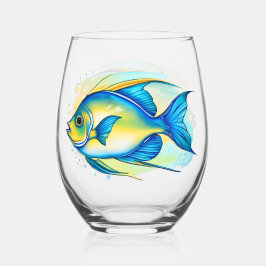 Verre À Vin Sans Pied Mug - Watercolor Series: Angelfish