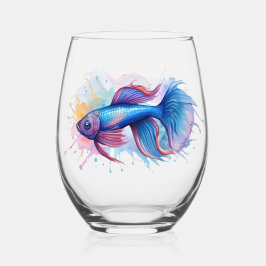 Verre À Vin Sans Pied Mug - Watercolor Series: Betta Fish