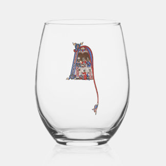 Verre À Vin Sans Pied N initial éclairé