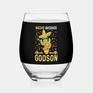 Verre À Vin Sans Pied Nacho Moyenne Godson Godchild Boy Cinco de Mayo