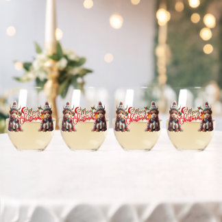Verre À Vin Sans Pied Noël