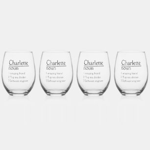 Verre À Vin Sans Pied Nom personnalisé Définition tumbler