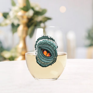 Verre À Vin Sans Pied Œil de prédateur reptile primal