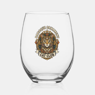 Verre À Vin Sans Pied Ornement baroque Chat Cadeau amateur de chat - Orn