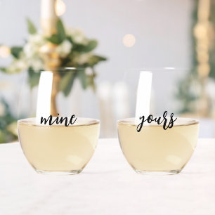 Verre À Vin Sans Pied Paire de la mienne